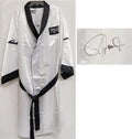 Roy Jones Jr Signed Autographed Everlast White Full Length Boxing Robe - JONROB500 - Roy Jones Jr Signed Autographed Everlast White Full Length Boxing Robe product image