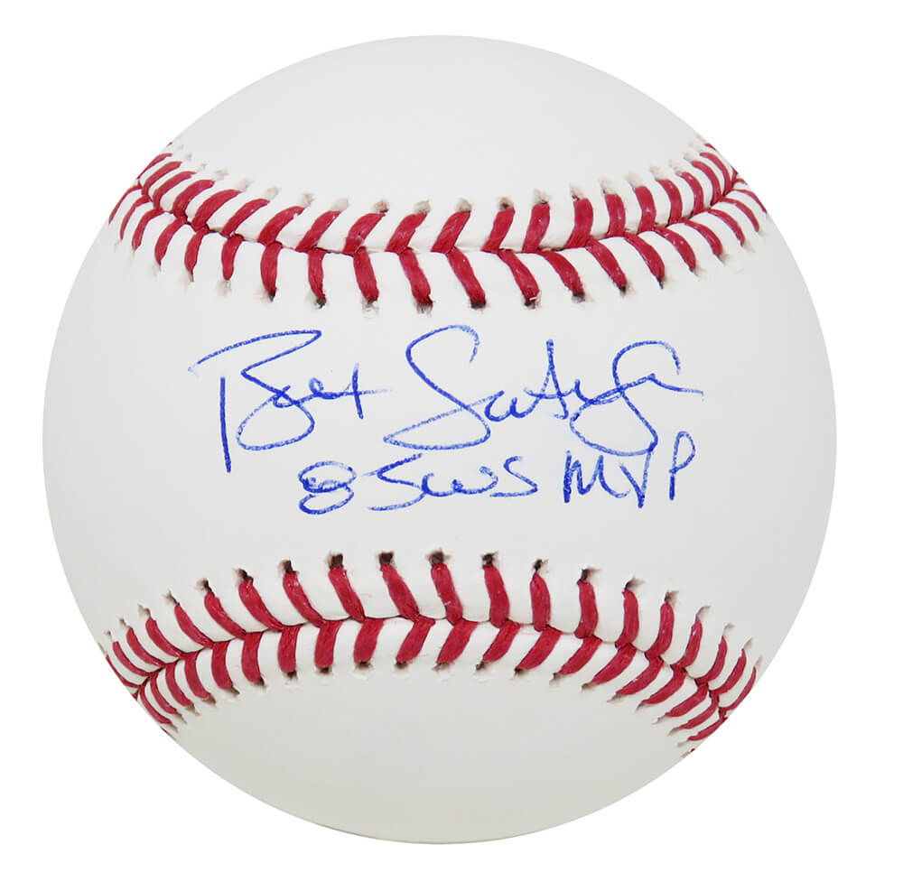Bret Saberhagen Signed Rawlings Official MLB Baseball w/85 WS MVP - SABBSB120 - Bret Saberhagen Signed Rawlings Official MLB Baseball w/85 WS MVP product image