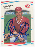 Chris Sabo Signed Cincinnati Reds 1988 Fleer Update Rookie Baseball Trading Card #U-87 - SABCAR101 - Chris Sabo Signed Cincinnati Reds 1988 Fleer Update Rookie Baseball Trading Card #U-87 product image