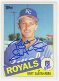 Bret Saberhagen Signed Kansas City Royals 1985 Topps Rookie Baseball Trading Card #23 - SABCAR110 - Bret Saberhagen Signed Kansas City Royals 1985 Topps Rookie Baseball Trading Card #23 product image