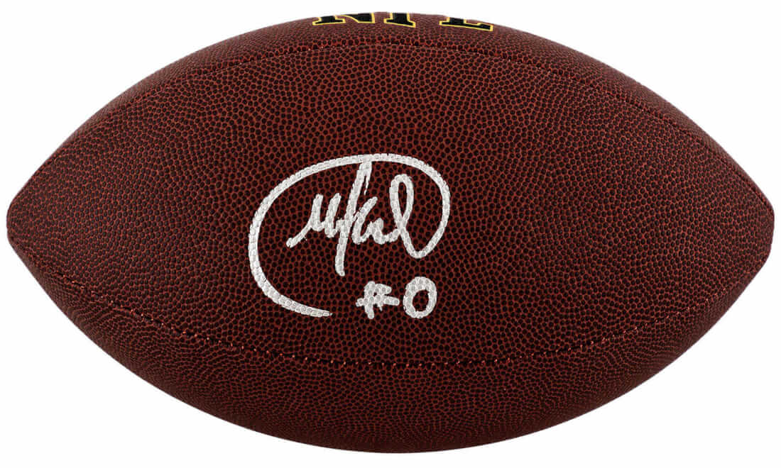 Mike Sainristil Signed Wilson Super Grip Full Size NFL Football - SAIFTB301 - Mike Sainristil Signed Wilson Super Grip Full Size NFL Football product image