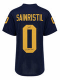 Mike Sainristil Signed Navy Custom College Football Jersey w/2023 National Champs - SAIJRY301 - Mike Sainristil Signed Navy Custom College Football Jersey w/2023 National Champs product image