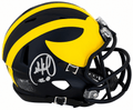 Mike Sainristil Signed Michigan Wolverines Riddell Speed Mini Helmet - SAIMIN300 - Mike Sainristil Signed Michigan Wolverines Riddell Speed Mini Helmet product image