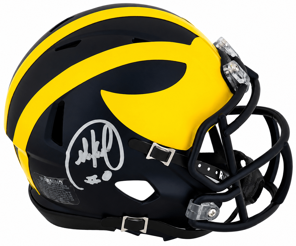 Mike Sainristil Signed Michigan Wolverines Riddell Speed Mini Helmet - SAIMIN300 - Mike Sainristil Signed Michigan Wolverines Riddell Speed Mini Helmet product image