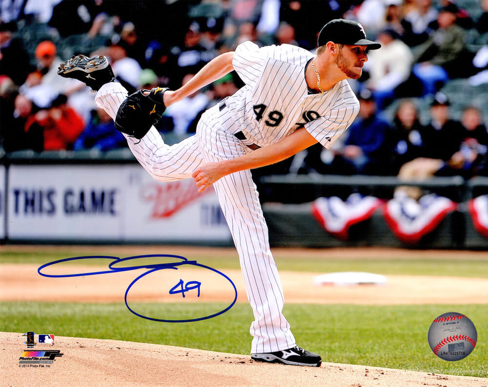 Chris Sale Signed Chicago White Sox Pitching Follow Through Action 8x10 Photo - SAL08P102 - Chris Sale Signed Chicago White Sox Pitching Follow Through Action 8x10 Photo product image