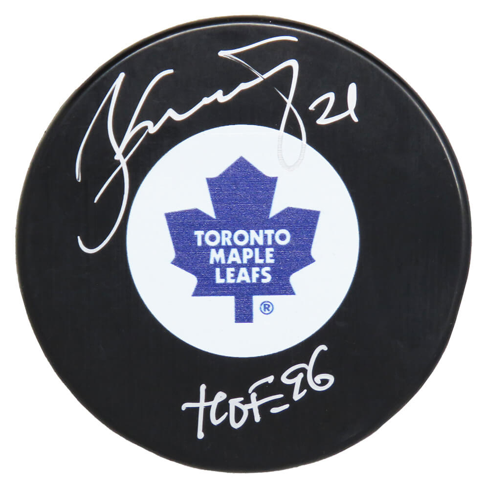 Borje Salming Signed Toronto Maple Leafs Logo Hockey Puck w/HOF'96 - SALPUC400 - Borje Salming Signed Toronto Maple Leafs Logo Hockey Puck w/HOF'96 product image