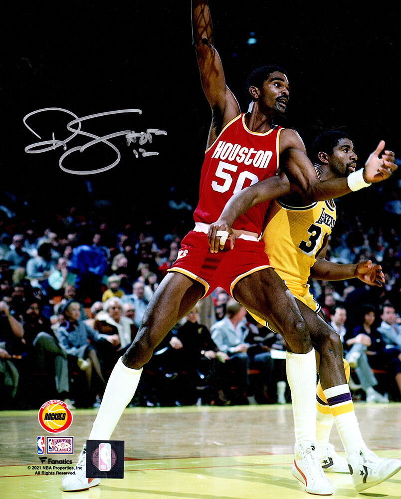 Ralph Sampson Signed Houston Rockets Against Magic Johnson 8x10 Photo w/HOF'12 - SAM08P201 - Ralph Sampson Signed Houston Rockets Against Magic Johnson 8x10 Photo w/HOF'12 product image