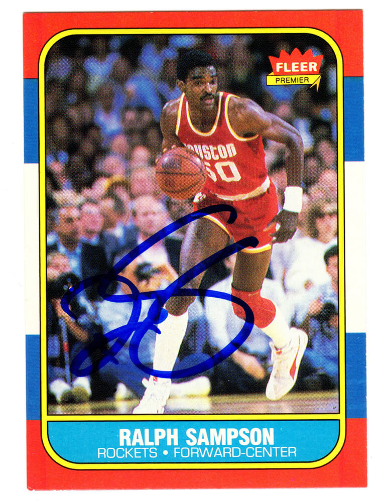 Ralph Sampson Signed Houston Rockets 1986 Fleer Basketball Rookie Card #97 - SAMCAR200 - Ralph Sampson Signed Houston Rockets 1986 Fleer Basketball Rookie Card #97 product image