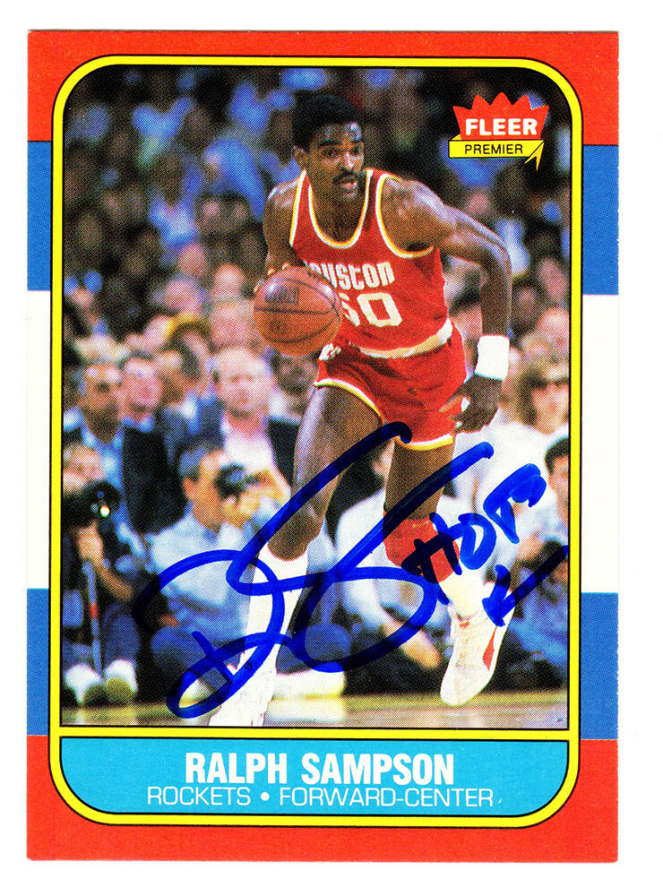 Ralph Sampson Signed Houston Rockets 1986 Fleer Basketball Rookie Card #97 w/HOF'12 - SAMCAR201 - Ralph Sampson Signed Houston Rockets 1986 Fleer Basketball Rookie Card #97 w/HOF'12 product image