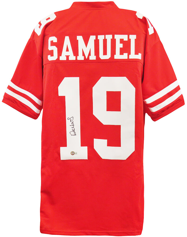 Deebo Samuel Signed Red Custom Football Jersey (Beckett) - SAMJRY301 - Deebo Samuel Signed Red Custom Football Jersey (Beckett) product image