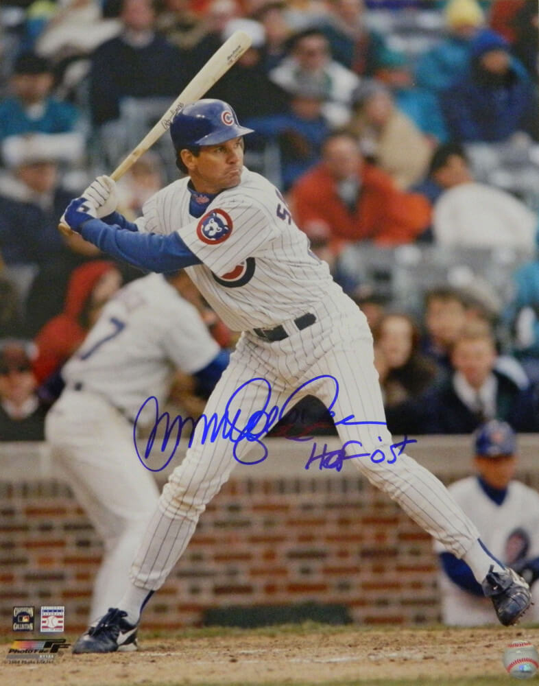 Ryne Sandberg Signed Cubs Action 16x20 Photo w/HOF 05 - SAN16P110 - Ryne Sandberg Signed Cubs Action 16x20 Photo w/HOF 05 product image