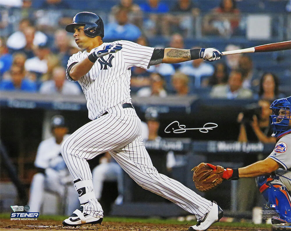 Gary Sanchez Signed New York Yankees Hitting 16x20 Photo (Fanatics) - SAN16P140 - Gary Sanchez Signed New York Yankees Hitting 16x20 Photo (Fanatics) product image