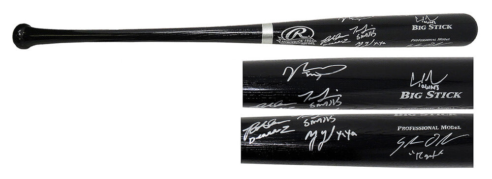 The Sandlot Cast Signed Rawlings Black Big Stick Baseball Bat (6 - Signatures) - SANBAT500 - The Sandlot Cast Signed Rawlings Black Big Stick Baseball Bat (6 - Signatures) product image