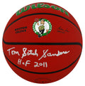 Tom Sanders Signed Boston Celtics Logo Wilson NBA Basketball w/Satch, HOF 2011 - SANBSK200 - Tom Sanders Signed Boston Celtics Logo Wilson NBA Basketball w/Satch, HOF 2011 product image