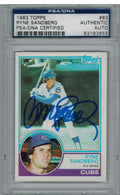 Ryne Sandberg Signed Cubs 1983 Topps Rookie Card #83 PSA - SANCAR100 - Ryne Sandberg Signed Cubs 1983 Topps Rookie Card #83 PSA product image