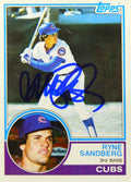 Ryne Sandberg Signed Chicago Cubs 1983 Topps Rookie Card #83 - SANCAR101 - Ryne Sandberg Signed Chicago Cubs 1983 Topps Rookie Card #83 product image