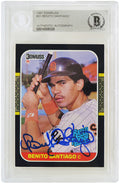Benito Santiago Signed San Diego Padres 1987 Donruss Rookie Baseball Card #31 - (Beckett Encapsulated) - SANCAR131 - Benito Santiago Signed San Diego Padres 1987 Donruss Rookie Baseball Card #31 - (Beckett Encapsulated) product image
