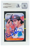 Benito Santiago Signed San Diego Padres 1987 Donruss Rookie Baseball Card #31 - (Beckett - Auto Grade 10) - SANCAR133 - Benito Santiago Signed San Diego Padres 1987 Donruss Rookie Baseball Card #31 - (Beckett - Auto Grade 10) product image
