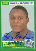 Barry Sanders Signed Lions 1989 Score Rookie Card #257 w/89 ROY - SANCAR304 - Barry Sanders Signed Lions 1989 Score Rookie Card #257 w/89 ROY product image