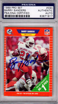 Barry Sanders Signed Oklahoma State 1989 Pro Set Rookie Card #494 - PSA/DNA - SANCAR305 - Barry Sanders Signed Oklahoma State 1989 Pro Set Rookie Card #494 - PSA/DNA product image
