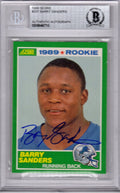 Barry Sanders Signed Detroit Lions 1989 Score Rookie Card #257  - (Beckett Encapsulated) - SANCAR308 - Barry Sanders Signed Detroit Lions 1989 Score Rookie Card #257 - (Beckett Encapsulated) product image