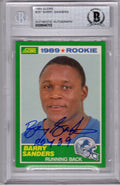 Barry Sanders Signed Detroit Lions 1989 Score Rookie Card #257 w/ROY'89  - (Beckett Encapsulated) - SANCAR309 - Barry Sanders Signed Detroit Lions 1989 Score Rookie Card #257 w/ROY'89 - (Beckett Encapsulated) product image