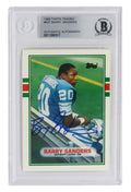 Barry Sanders Signed Detroit Lions 1989 Topps Football Rookie Card #83T - (Beckett Encapsulated) - SANCAR310 - Barry Sanders Signed Detroit Lions 1989 Topps Football Rookie Card #83T - (Beckett Encapsulated) product image