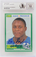 Barry Sanders Signed Detroit Lions 1989 Score Rookie Card #257 w/ROY'89  - (Beckett Encapsulated/ Auto Grade 10) - SANCAR316 - Barry Sanders Signed Detroit Lions 1989 Score Rookie Card #257 w/ROY'89 - (Beckett Encapsulated/ Auto Grade 10) product image
