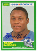 Barry Sanders Signed Detroit Lions 1989 Score Football Rookie Card #257 - SANCAR320 - Barry Sanders Signed Detroit Lions 1989 Score Football Rookie Card #257 product image