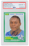 Barry Sanders Signed Detroit Lions 1989 Score Rookie Card #257 (PSA/DNA Encapsulated - Auto Grade 10) - SANCAR321 - Barry Sanders Signed Detroit Lions 1989 Score Rookie Card #257 (PSA/DNA Encapsulated - Auto Grade 10) product image