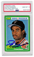 Deion Sanders Signed Atlanta Falcons 1989 Score Football Rookie Card #246 (PSA Encapsulated - Auto Grade 10) - SANCAR332 - Deion Sanders Signed Atlanta Falcons 1989 Score Football Rookie Card #246 (PSA Encapsulated - Auto Grade 10) product image