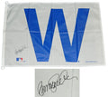 Ryne Sandberg Signed Chicago Cubs 27x37 White 'W' Flag - SANFLG100 - Ryne Sandberg Signed Chicago Cubs 27x37 White 'W' Flag product image