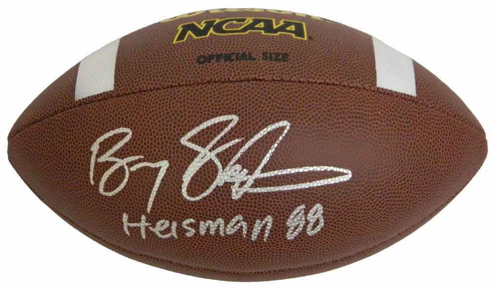 Barry Sanders Signed Wilson Composite NCAA Full Size Football w/Heisman 88 - SANFTB305 - Barry Sanders Signed Wilson Composite NCAA Full Size Football w/Heisman 88 product image