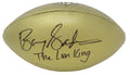 Barry Sanders Signed Wilson Duke Gold Metallic NFL Full Size Replica Football w/The Lion King - SANFTB310 - Barry Sanders Signed Wilson Duke Gold Metallic NFL Full Size Replica Football w/The Lion King product image