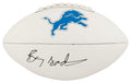 Barry Sanders Signed Franklin Lions White Team Logo Football - SANFTB320 - Barry Sanders Signed Franklin Lions White Team Logo Football product image