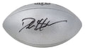 Deion Sanders Signed Wilson Duke Silver Metallic NFL Full Size Replica Football - SANFTB332 - Deion Sanders Signed Wilson Duke Silver Metallic NFL Full Size Replica Football product image