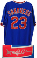 Ryne Sandberg Signed Cubs T/B Blue Cooperstown Collection Jersey - SANJRY111 - Ryne Sandberg Signed Cubs T/B Blue Cooperstown Collection Jersey product image
