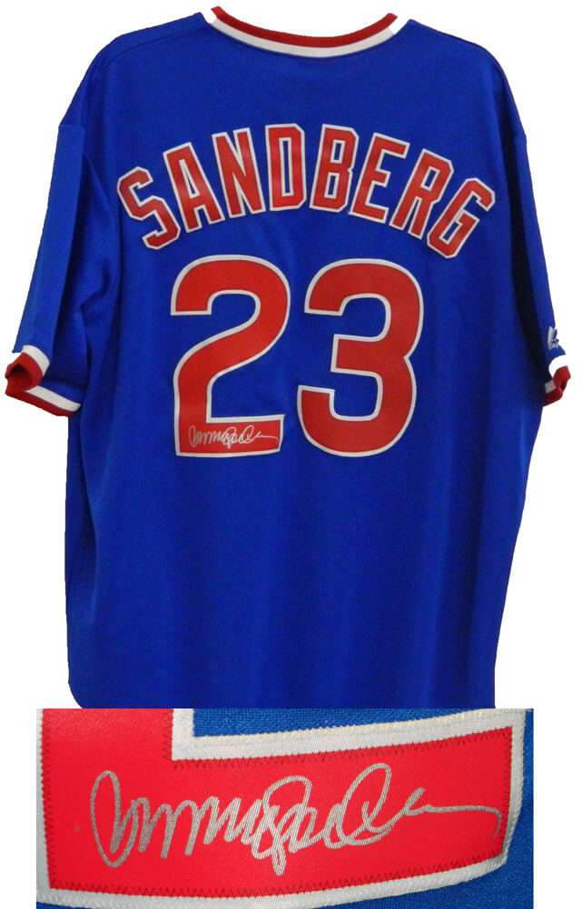 Ryne Sandberg Signed Cubs T/B Blue Cooperstown Collection Jersey - SANJRY111 - Ryne Sandberg Signed Cubs T/B Blue Cooperstown Collection Jersey product image