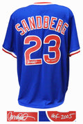 Ryne Sandberg Signed Chicago Cubs Blue Throwback Cooperstown Collection Jersey w/HOF 2005 - SANJRY116 - Ryne Sandberg Signed Chicago Cubs Blue Throwback Cooperstown Collection Jersey w/HOF 2005 product image