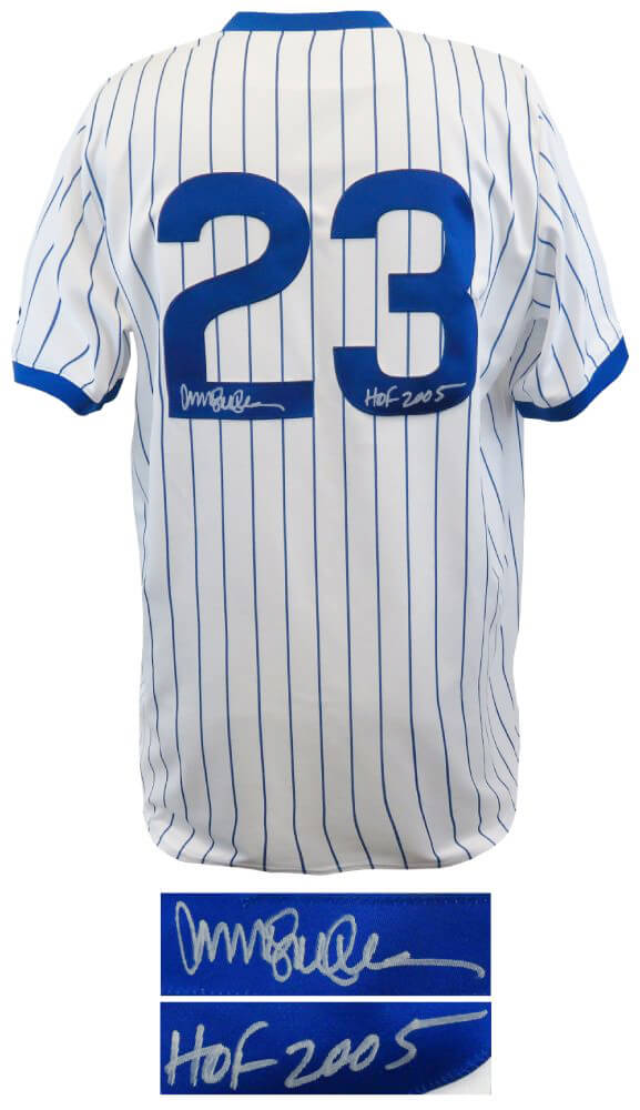 Ryne Sandberg Signed Chicago Cubs Throwback White Cooperstown Collection Majestic Basball Jersey w/HOF'05 - SANJRY118 - Ryne Sandberg Signed Chicago Cubs Throwback White Cooperstown Collection Majestic Basball Jersey w/HOF'05 product image