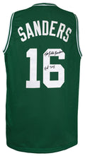 Tom Sanders Signed Green Custom Basketball Jersey w/Satch, HOF 2011 - SANJRY200 - Tom Sanders Signed Green Custom Basketball Jersey w/Satch, HOF 2011 product image