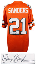 Barry Sanders Signed Oklahoma State Throwback Orange Premier Jersey - SANJRY307 - Barry Sanders Signed Oklahoma State Throwback Orange Premier Jersey product image