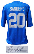 Barry Sanders Signed Detroit Lions Blue Throwback Nike Jersey - SANJRY311 - Barry Sanders Signed Detroit Lions Blue Throwback Nike Jersey product image