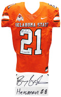 Barry Sanders Signed Oklahoma State Orange 25th Anniversary Nike Jersey w/Heisman 1988 - SANJRY315 - Barry Sanders Signed Oklahoma State Orange 25th Anniversary Nike Jersey w/Heisman 1988 product image