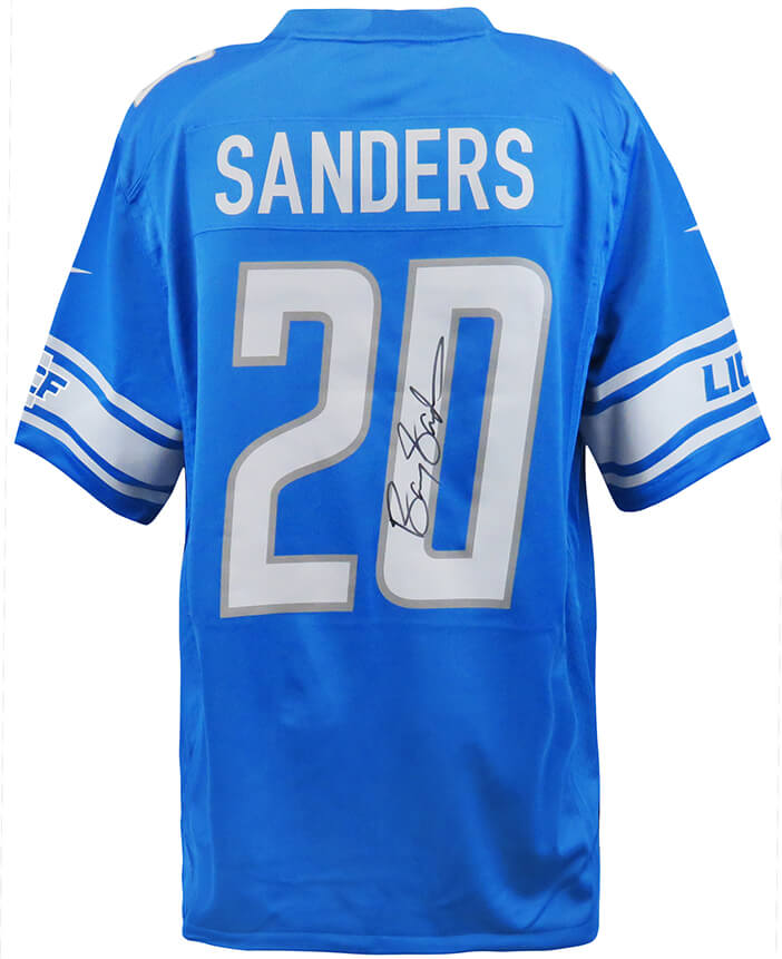 Barry Sanders Signed Detroit Lions Nike Blue Retired Player Football Jersey - SANJRY316 - Barry Sanders Signed Detroit Lions Nike Blue Retired Player Football Jersey product image