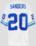 Barry Sanders Signed Detroit Lions White 1996 T/B M&N NFL Legacy Football Jersey (Signed On #2) - SANJRY319 - Barry Sanders Signed Detroit Lions White 1996 T/B M&N NFL Legacy Football Jersey (Signed On #2) product image