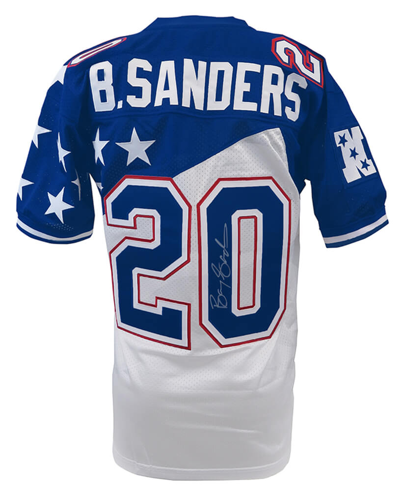 Barry Sanders Signed 1995 Pro Bowl White M&N Authentic Football Jersey - SANJRY322 - Barry Sanders Signed 1995 Pro Bowl White M&N Authentic Football Jersey product image
