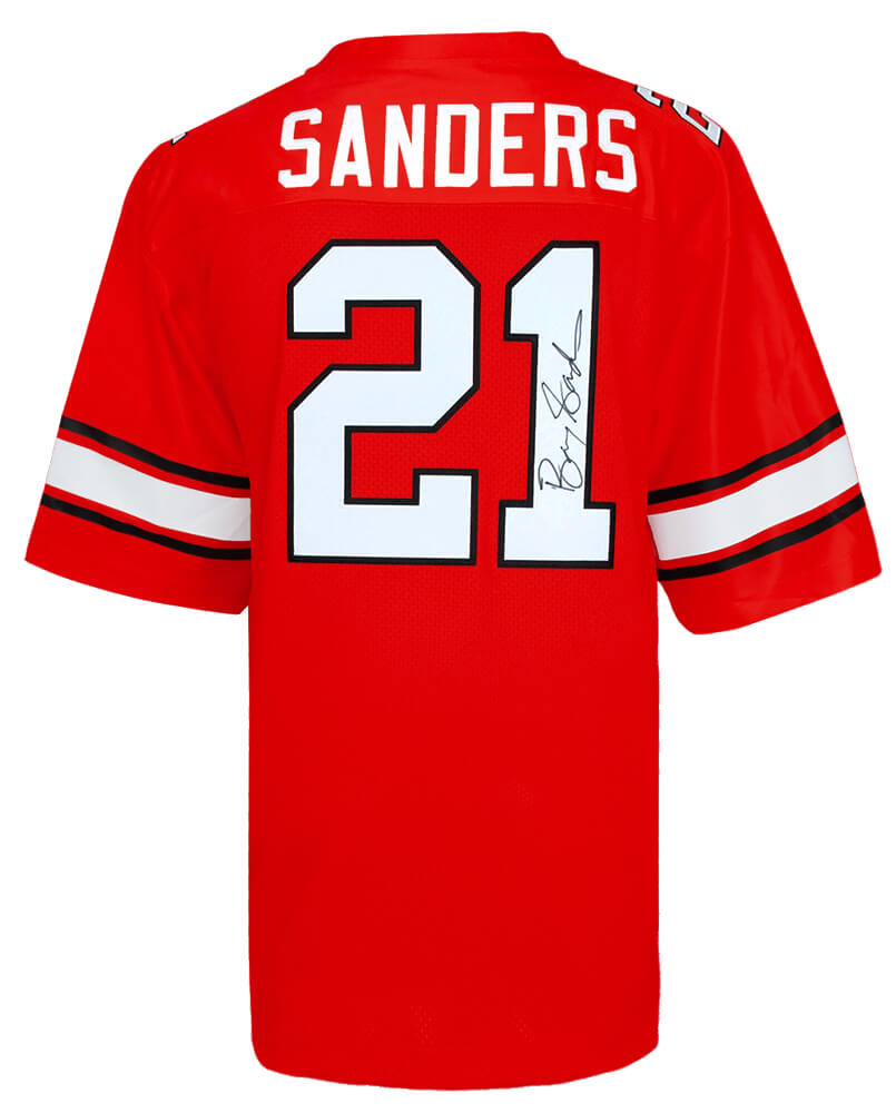 Barry Sanders Signed Oklahoma State Cowboys Throwback Orange The Retro Brand Football Jersey - SANJRY324 - Barry Sanders Signed Oklahoma State Cowboys Throwback Orange The Retro Brand Football Jersey product image