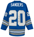 Barry Sanders Signed Detroit Lions Blue Maxxed Out Fashion M&N Hockey Jersey - SANJRY328 - Barry Sanders Signed Detroit Lions Blue Maxxed Out Fashion M&N Hockey Jersey product image