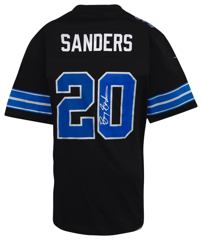 Barry Sanders Signed Detroit Lions Nike Black Alternate Football Jersey - SANJRY329 - Barry Sanders Signed Detroit Lions Nike Black Alternate Football Jersey product image